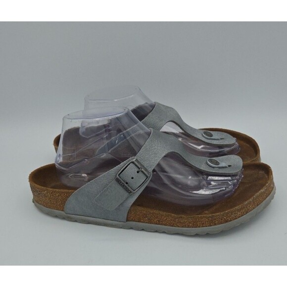 Birkenstock Gizeh Women EU 42 US SZ 11-11.5 Flip Flop Sandals Silver Thong Shoes - Picture 6 of 9